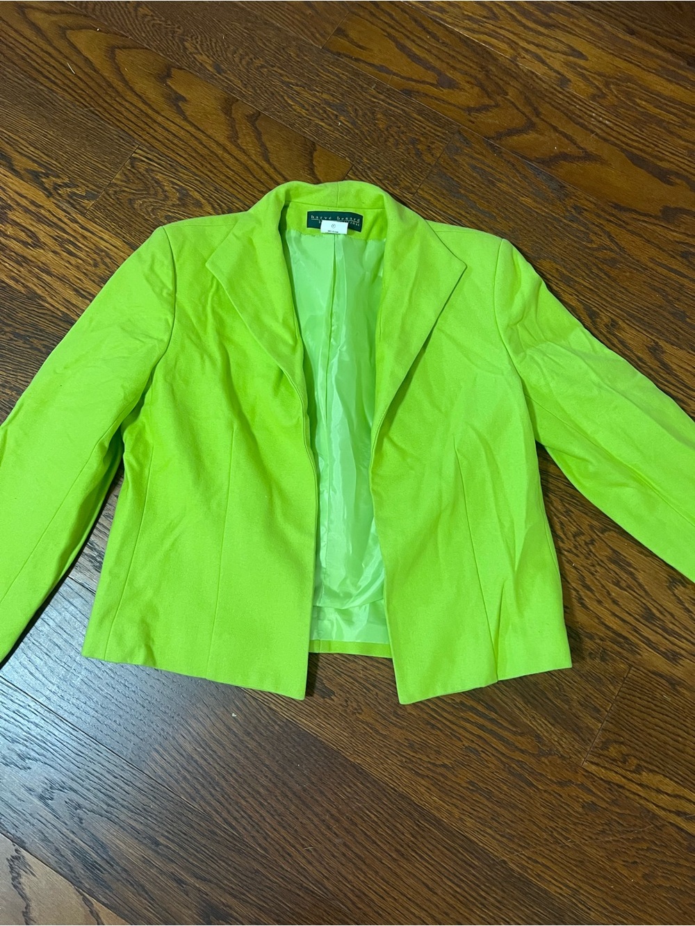 Harve Benard Neon Lime Cropped Blazer
